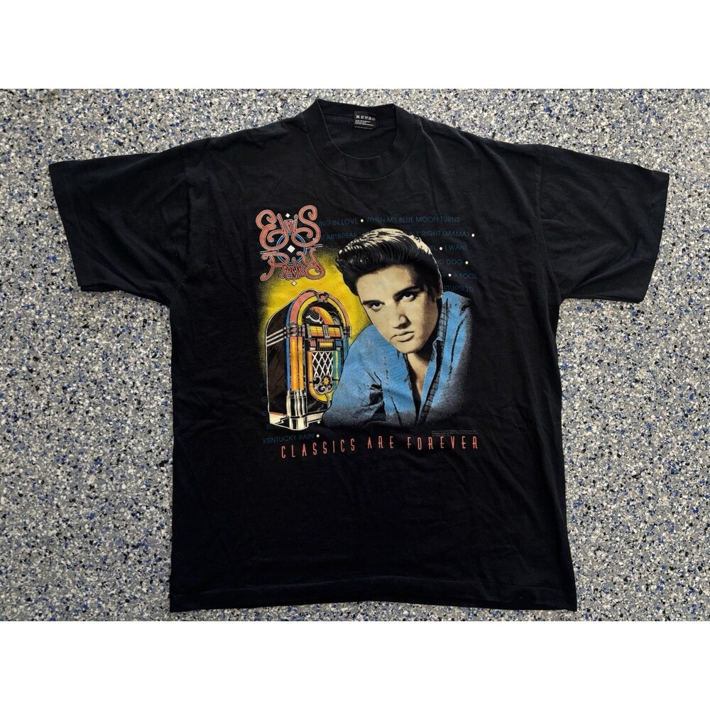 Vintage 1992 Elvis Presley Classics Are Forever Graphic Tshirt Single Stitch XL